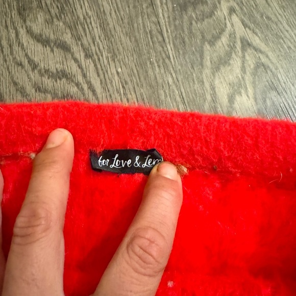 For Love and Lemons furry red shorts extremely limited edition - Picture 7 of 8